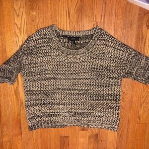 Black/White Knit Sweater Shirt
